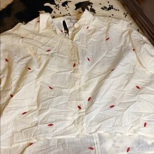 Forever 21 contemporary cropped button up